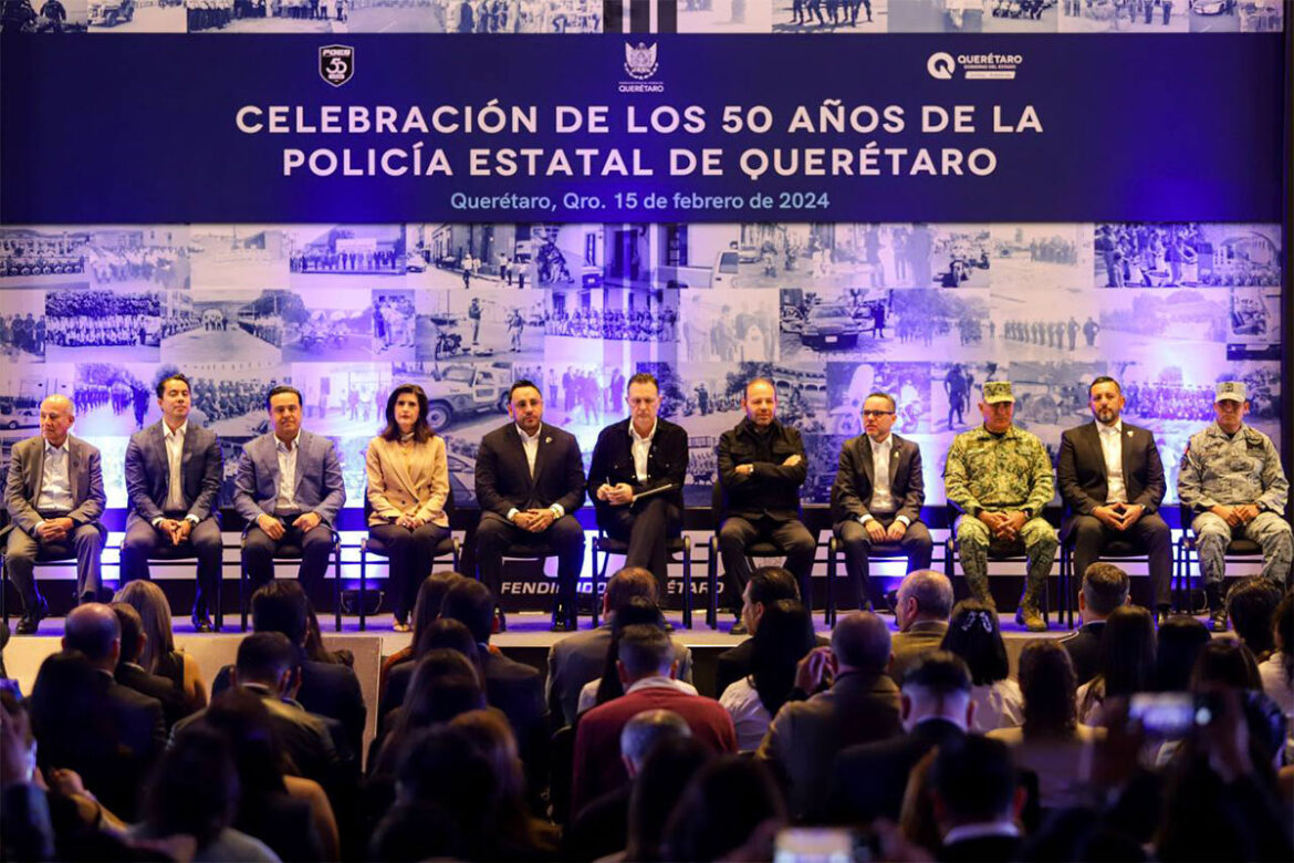 Kuri encabeza celebración del 50 aniversario de la Policía Estatal