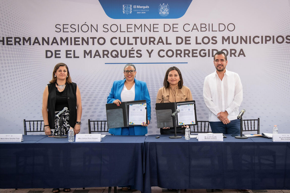 El-Marqués-y-Corregidora-firman-Hermanamiento-Cultural El Marqués y Corregidora firman Hermanamiento Cultural