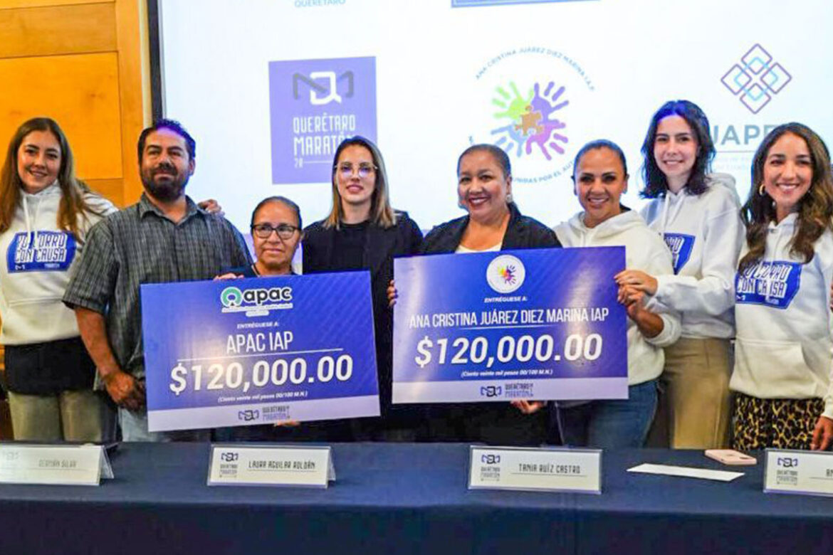 Querétaro-Maratón-entrega-360-mil-pesos-a-asistencia-privada Querétaro Maratón entrega 360 mil pesos a asistencia privada