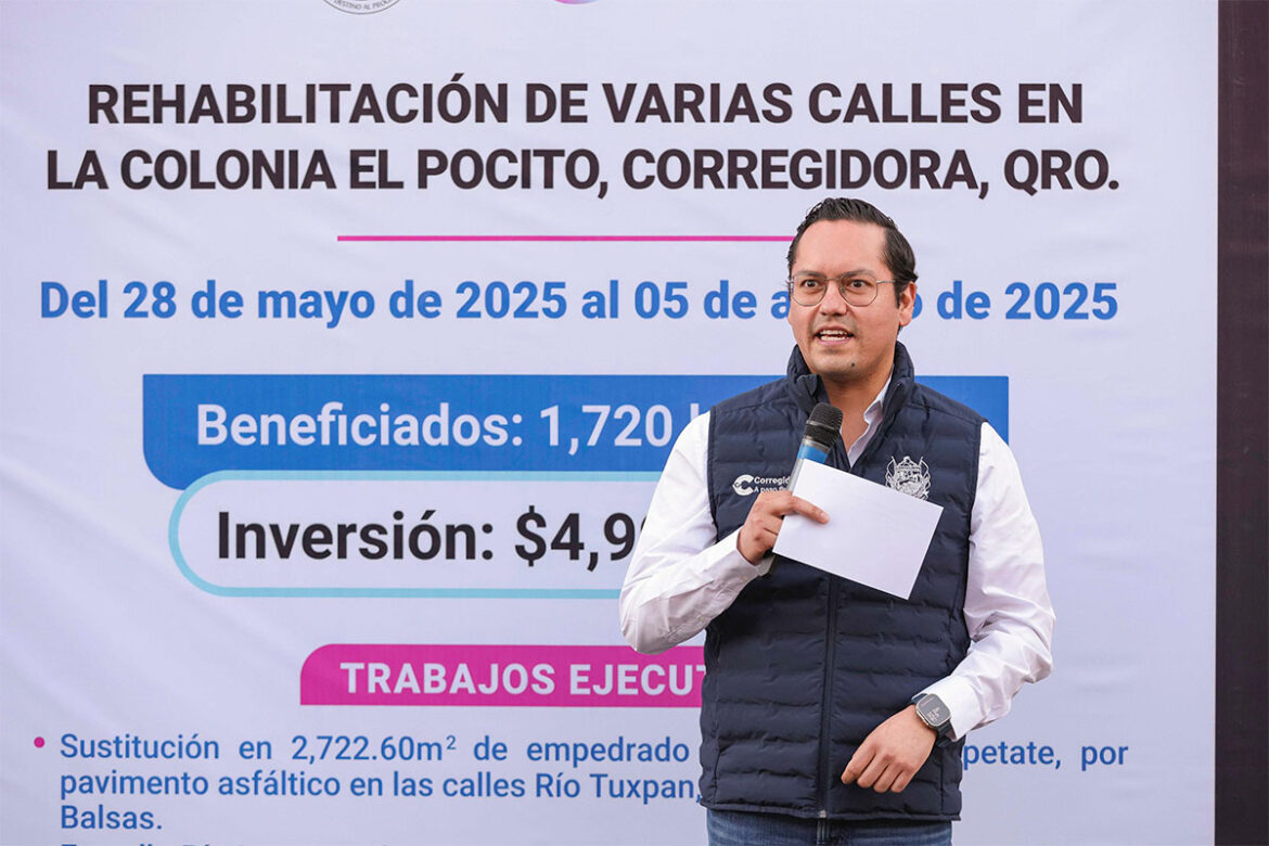 Chepe Guerrero entrega rehabilitación de calles en Corregidora