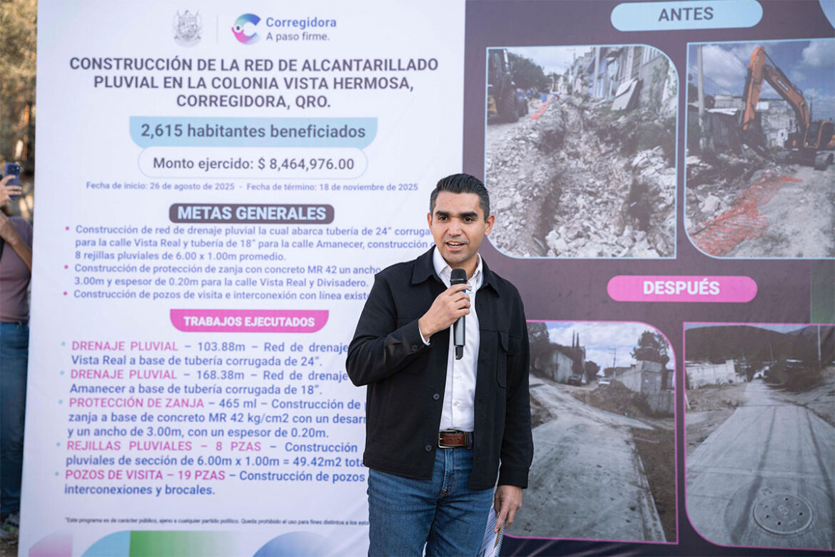Municipio de Corregidora inaugura red de alcantarillado pluvial